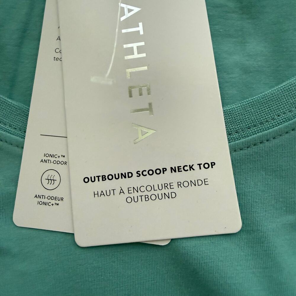 L Athleta Outbound Scoop Neck Top in Dusty Jade - Picture 4 of 8